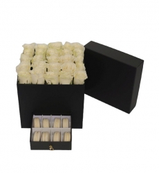 White Grace – Gül ve Makaron Hediye Kutusu